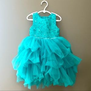 EUC - Disney Store Princess Dress - Teal Little Mermaid Theme Tulle Dress